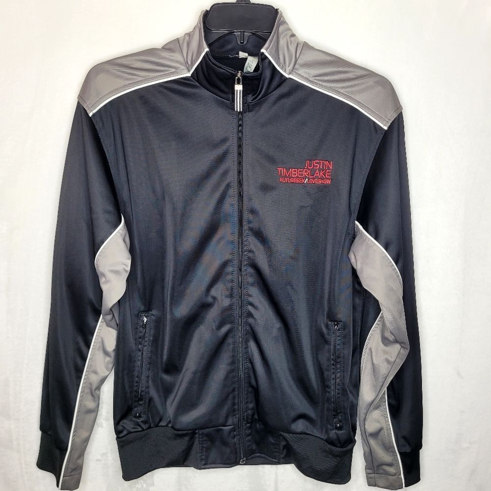 Y2K Justin Timberlake Futuresex Loveshow HBO Embroidered Full Zip Jacket‎ Size M